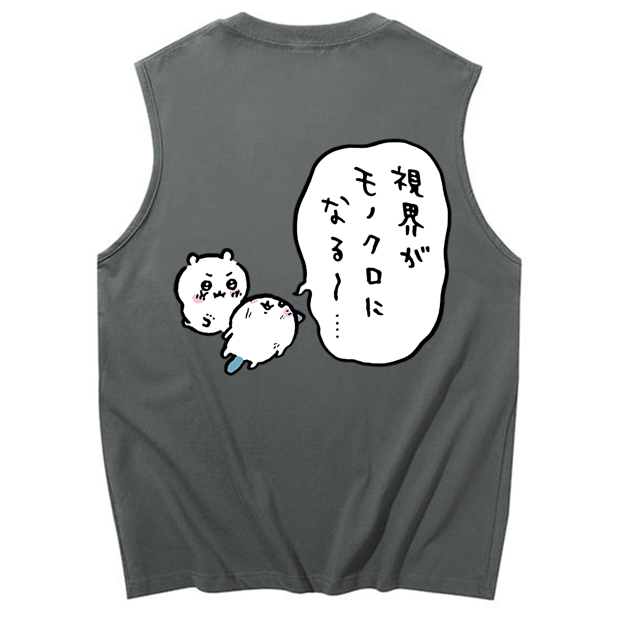 （画像用） ちいかわ ちいかわ Chii-kawa chiikawa コットン100％タンクトップ（背面プリント）